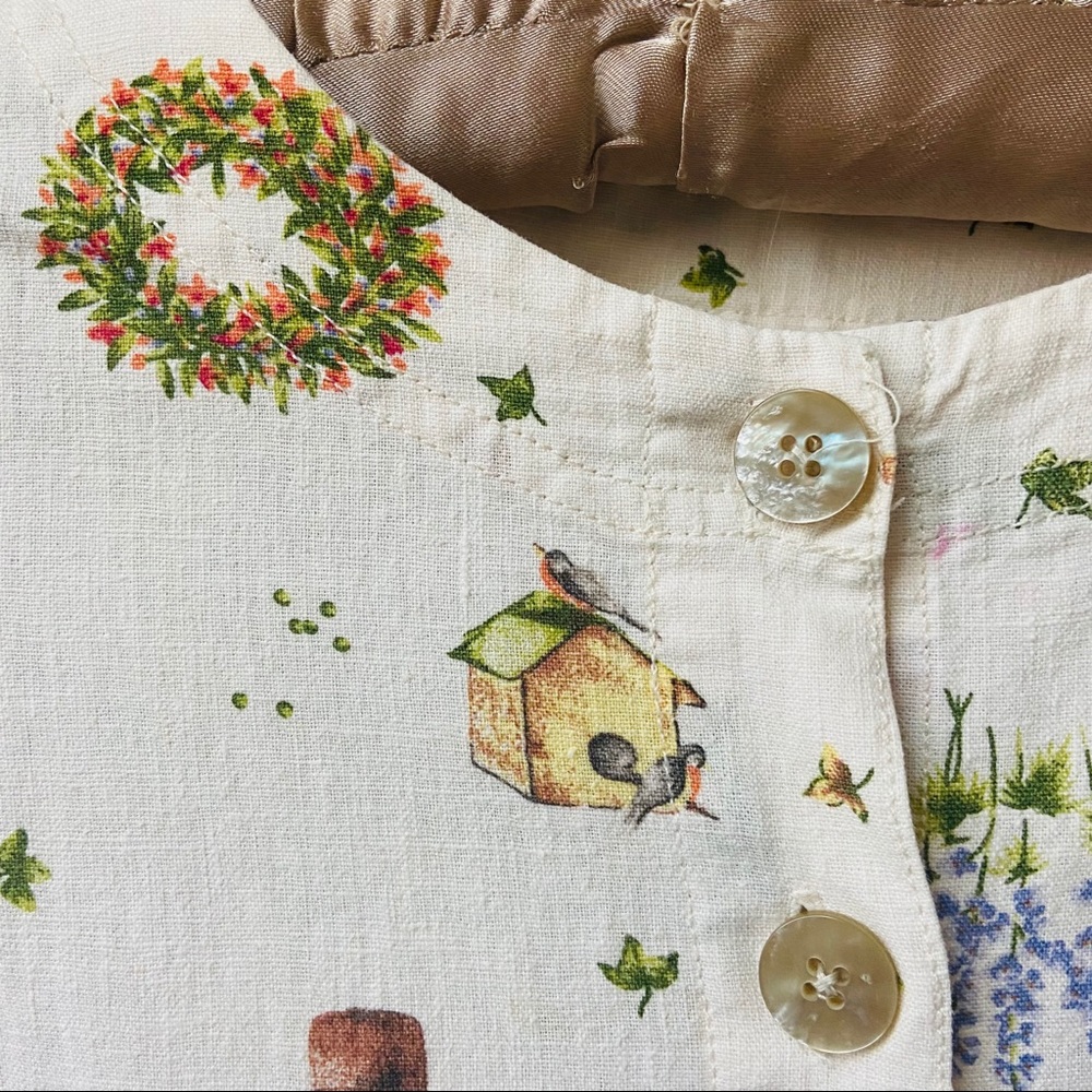 Cottagecore Kids Linen Dress - Picture 3 of 7